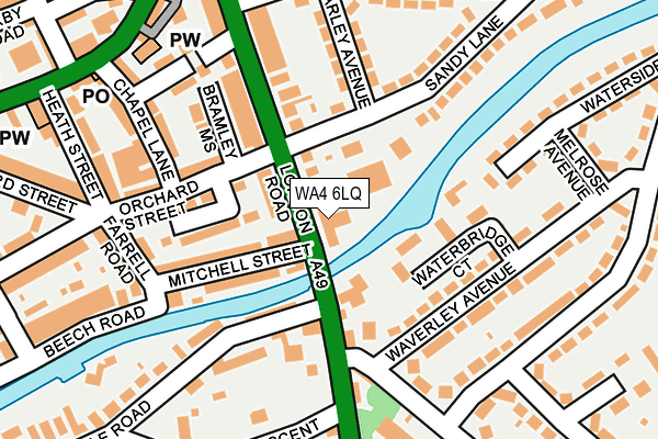WA4 6LQ map - OS OpenMap – Local (Ordnance Survey)