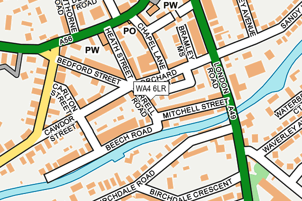 WA4 6LR map - OS OpenMap – Local (Ordnance Survey)