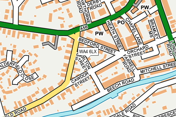 WA4 6LX map - OS OpenMap – Local (Ordnance Survey)