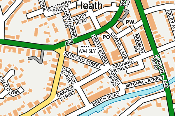 WA4 6LY map - OS OpenMap – Local (Ordnance Survey)