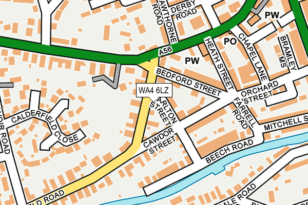 WA4 6LZ map - OS OpenMap – Local (Ordnance Survey)