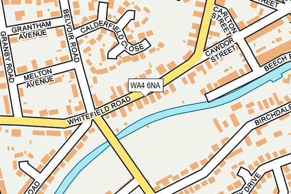 WA4 6NA map - OS OpenMap – Local (Ordnance Survey)