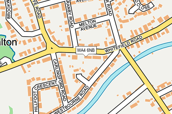 WA4 6NB map - OS OpenMap – Local (Ordnance Survey)