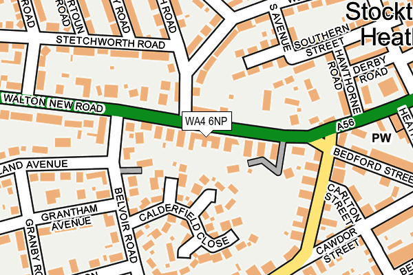 WA4 6NP map - OS OpenMap – Local (Ordnance Survey)