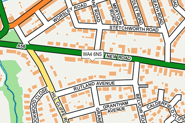 WA4 6NS map - OS OpenMap – Local (Ordnance Survey)