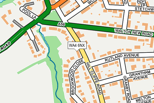 WA4 6NX map - OS OpenMap – Local (Ordnance Survey)