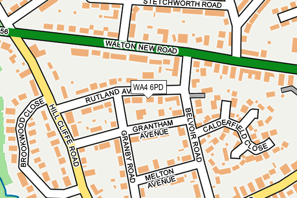 WA4 6PD map - OS OpenMap – Local (Ordnance Survey)