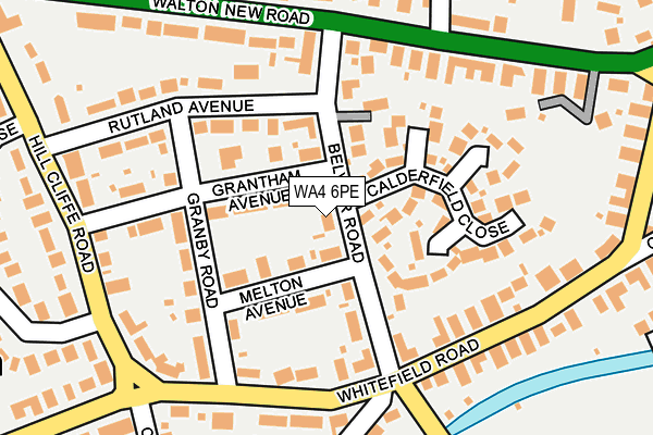 WA4 6PE map - OS OpenMap – Local (Ordnance Survey)