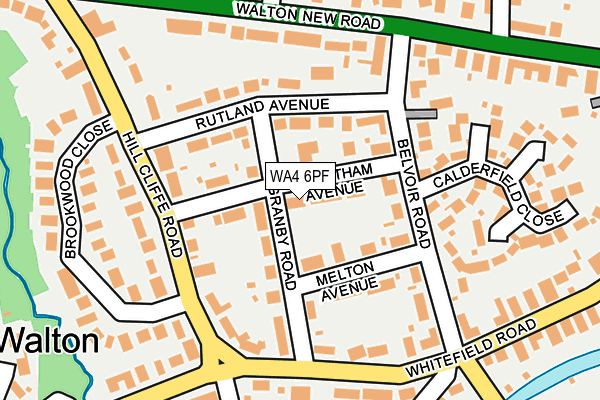 WA4 6PF map - OS OpenMap – Local (Ordnance Survey)