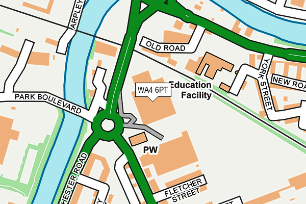 WA4 6PT map - OS OpenMap – Local (Ordnance Survey)