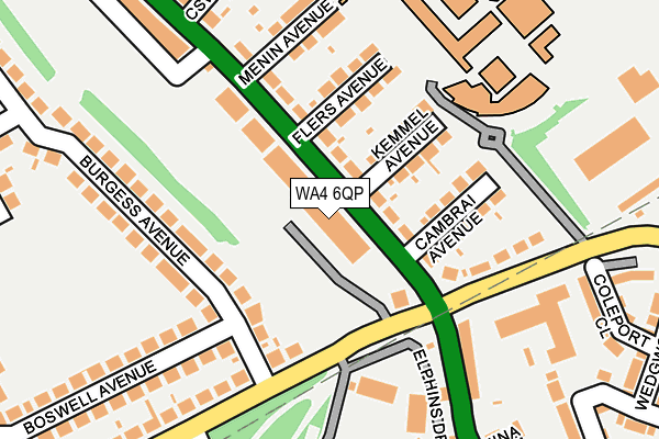 WA4 6QP map - OS OpenMap – Local (Ordnance Survey)