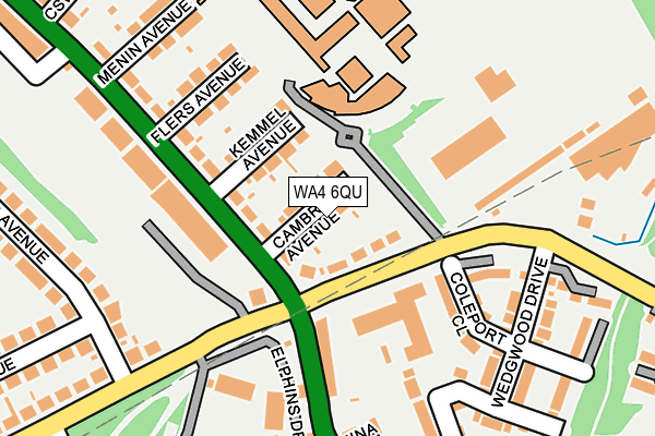 WA4 6QU map - OS OpenMap – Local (Ordnance Survey)