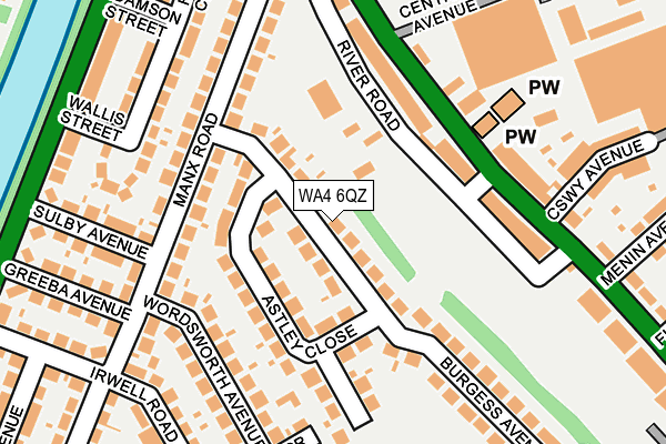 WA4 6QZ map - OS OpenMap – Local (Ordnance Survey)