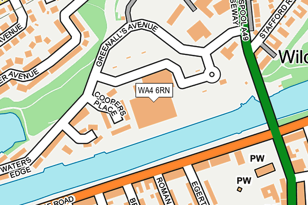 WA4 6RN map - OS OpenMap – Local (Ordnance Survey)