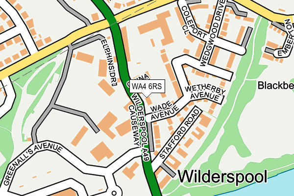 WA4 6RS map - OS OpenMap – Local (Ordnance Survey)