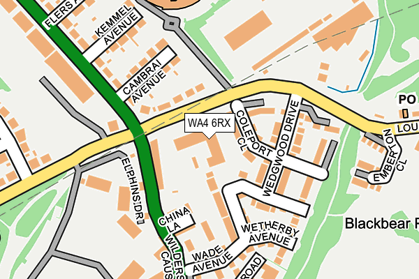 WA4 6RX map - OS OpenMap – Local (Ordnance Survey)