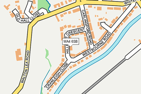 WA4 6SB map - OS OpenMap – Local (Ordnance Survey)