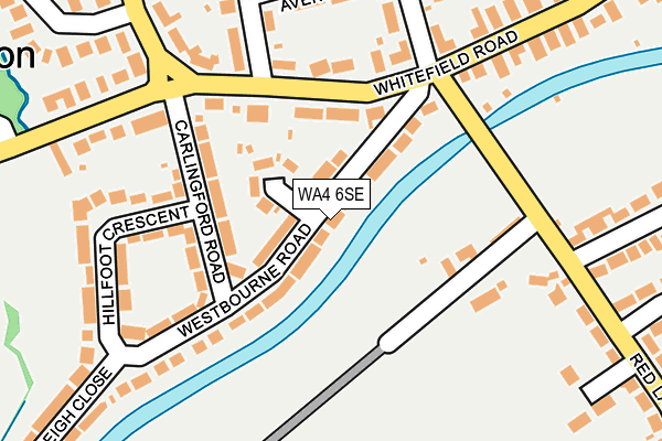 WA4 6SE map - OS OpenMap – Local (Ordnance Survey)