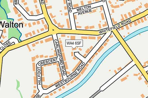WA4 6SF map - OS OpenMap – Local (Ordnance Survey)