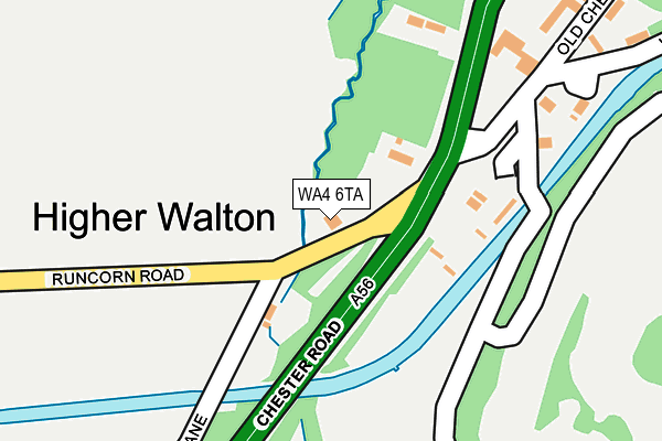WA4 6TA map - OS OpenMap – Local (Ordnance Survey)