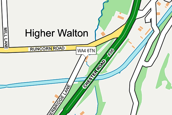 WA4 6TN map - OS OpenMap – Local (Ordnance Survey)