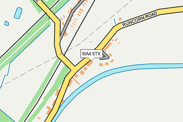 WA4 6TX map - OS OpenMap – Local (Ordnance Survey)