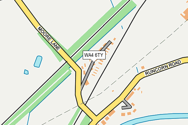 WA4 6TY map - OS OpenMap – Local (Ordnance Survey)