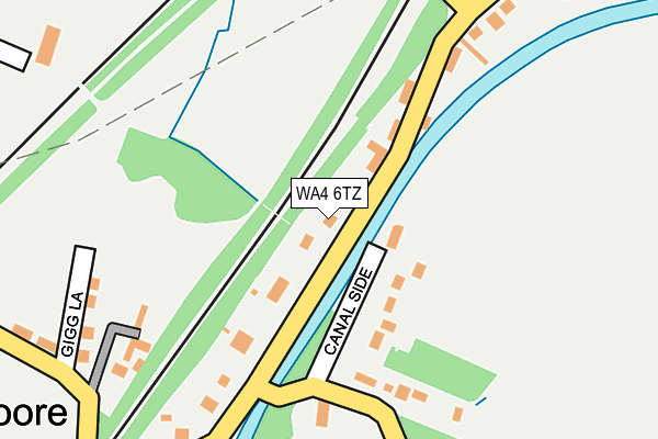 WA4 6TZ map - OS OpenMap – Local (Ordnance Survey)