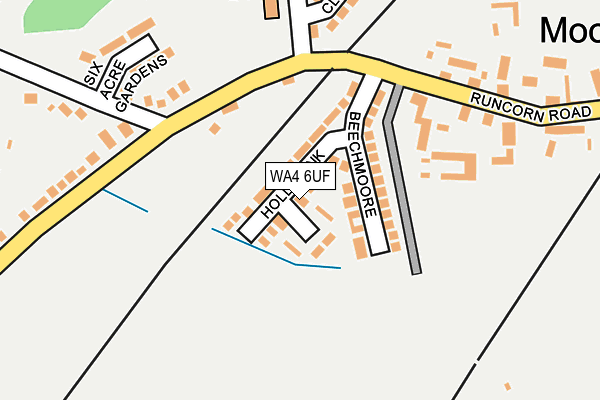 WA4 6UF map - OS OpenMap – Local (Ordnance Survey)