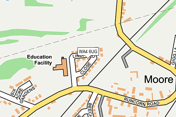 WA4 6UG map - OS OpenMap – Local (Ordnance Survey)