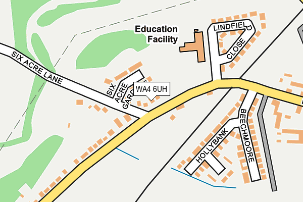 WA4 6UH map - OS OpenMap – Local (Ordnance Survey)