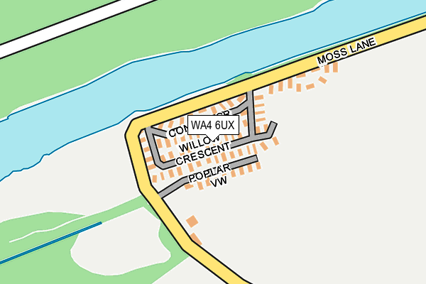 WA4 6UX map - OS OpenMap – Local (Ordnance Survey)