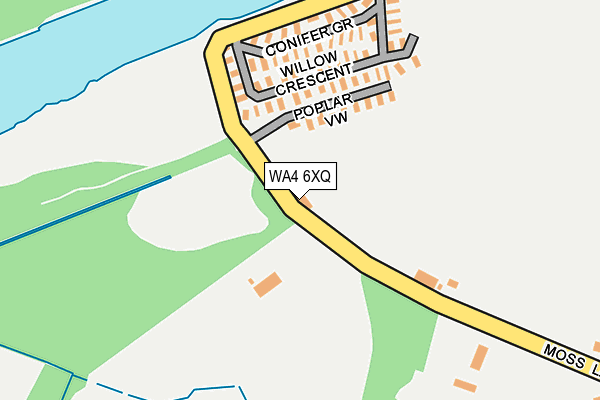 WA4 6XQ map - OS OpenMap – Local (Ordnance Survey)