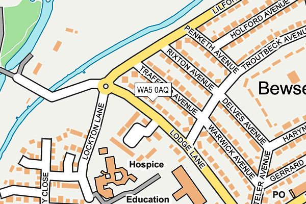 WA5 0AQ map - OS OpenMap – Local (Ordnance Survey)