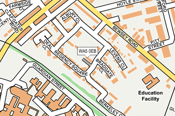 WA5 0EB map - OS OpenMap – Local (Ordnance Survey)