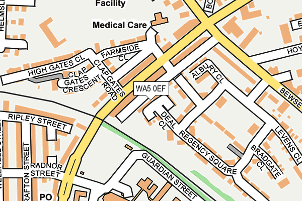 WA5 0EF map - OS OpenMap – Local (Ordnance Survey)