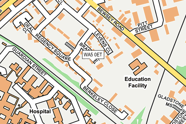WA5 0ET map - OS OpenMap – Local (Ordnance Survey)