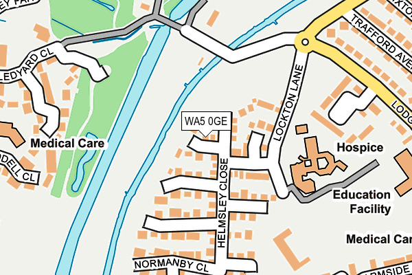 WA5 0GE map - OS OpenMap – Local (Ordnance Survey)