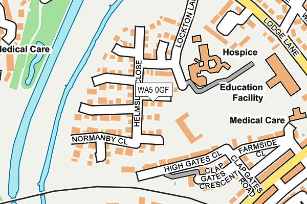 WA5 0GF map - OS OpenMap – Local (Ordnance Survey)
