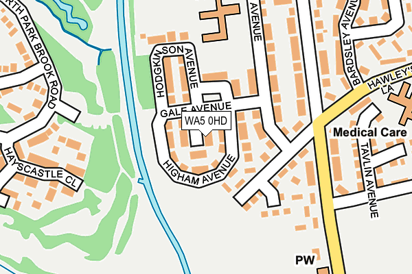 WA5 0HD map - OS OpenMap – Local (Ordnance Survey)