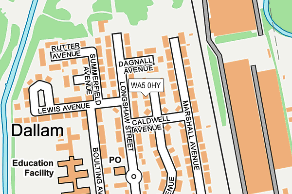 WA5 0HY map - OS OpenMap – Local (Ordnance Survey)
