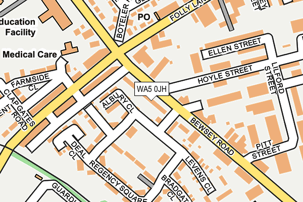 WA5 0JH map - OS OpenMap – Local (Ordnance Survey)