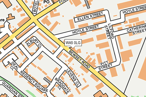 WA5 0LG map - OS OpenMap – Local (Ordnance Survey)