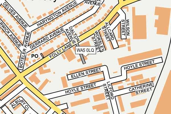 WA5 0LQ map - OS OpenMap – Local (Ordnance Survey)