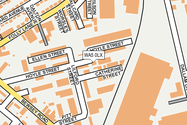 WA5 0LX map - OS OpenMap – Local (Ordnance Survey)