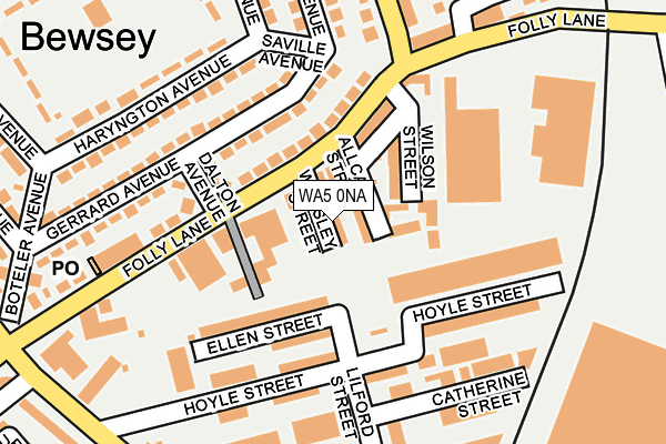 WA5 0NA map - OS OpenMap – Local (Ordnance Survey)