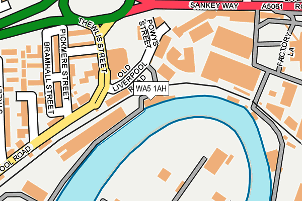 WA5 1AH map - OS OpenMap – Local (Ordnance Survey)