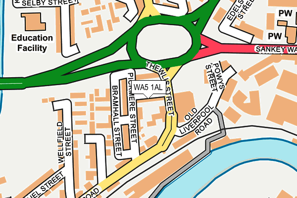 WA5 1AL map - OS OpenMap – Local (Ordnance Survey)