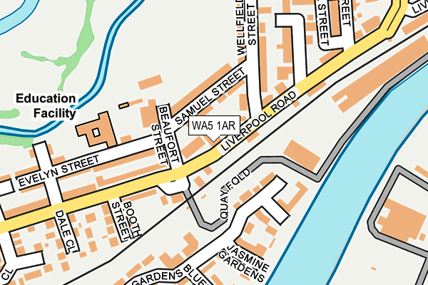 WA5 1AR map - OS OpenMap – Local (Ordnance Survey)