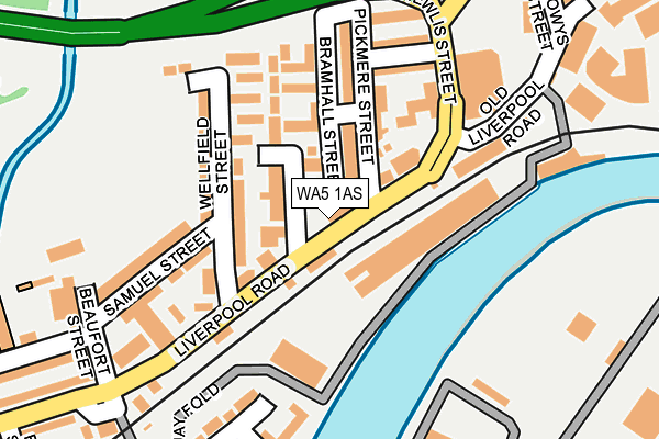 WA5 1AS map - OS OpenMap – Local (Ordnance Survey)